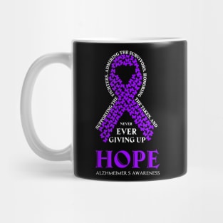 PURPLE RIBBON ALZHEIMERS WOMENS MENS ALZHEIMER AWARENESS Gift Mug